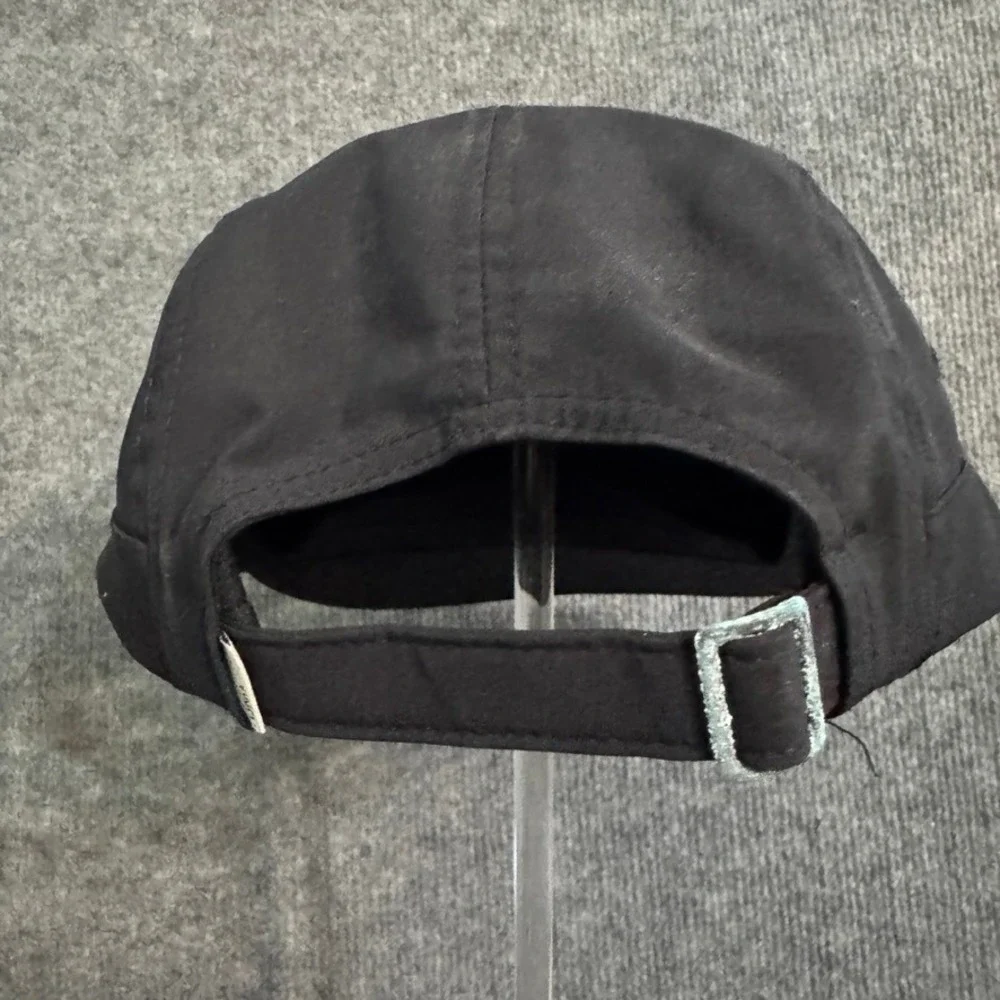 Vuori The Rise The Shine 5 Panel Performance Hat Black Adjustable Strapback Cap